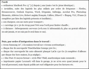 Doc. 2 – Capture d’écran, extrait du billet de blog : « journal | liste de mon bureau », Tiers Livre, article 1578